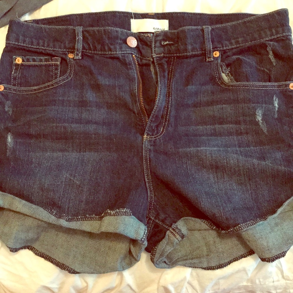 High rise jeans shorts
